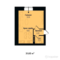 ЖК Onyx — 1-ком 31,7 м² (null)