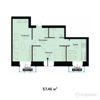 ЖК Onyx — 2-ком 57,5 м² (null)