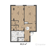 ЖК Asyl Park — 1-ком 80,5 м² (от 28 232 235 тг)