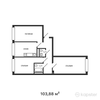 ЖК Атмосфера — 3-ком 103,9 м² (от 44 646 900 тг)