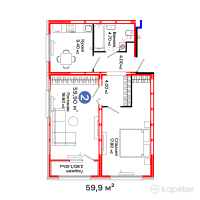 ЖК PARKLAND — 2-ком 59,9 м² (от 21 024 900 тг)