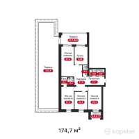 ЖК Elegance — 4-ком 174,7 м² (от 71 627 000 тг)