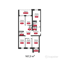 ЖК Elegance — 5-ком 167,3 м² (от 68 593 000 тг)