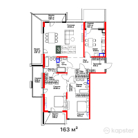 ЖК El Monte — 3-ком 163 м² (от 254 524 500 тг)