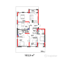 ЖК El Monte — 4-ком 183,9 м² (от 254 057 850 тг)