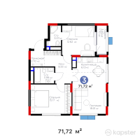 Бигвилль Sapa.4LIFE — 3-ком 71,7 м² (от 38 281 268 тг)