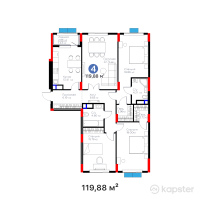 Бигвилль Sapa.4LIFE — 4-ком 119,9 м² (от 58 117 824 тг)