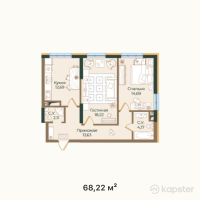 ЖК ATAMEKEN PREMIUM — 2-ком 68,2 м² (от 20 466 000 тг)
