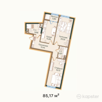 ЖК ATAMEKEN PREMIUM — 2-ком 85,5 м² (от 25 641 000 тг)