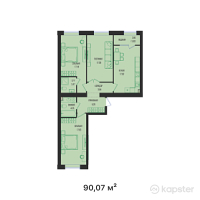 ЖК  ALAKOL — 3-ком 90,1 м² (от 39 360 590 тг)
