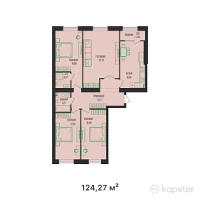 ЖК  ALAKOL — 4-ком 124,3 м² (от 42 624 610 тг)