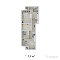 ЖК Elet — 4-ком 119,2 м² (от 78 672 000 тг)