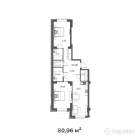 ЖК Capital City — 3-ком 81 м² (от 39 265 600 тг)