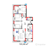 ЖК Nexpo Classic Style — 4-ком 122,5 м² (от 95 107 335 тг)