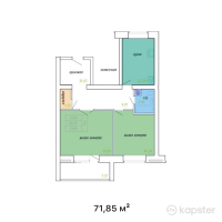 ЖК Optima — 2-ком 71,9 м² (от 18 681 000 тг)