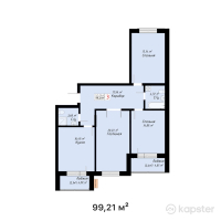 ЖК MARYAM RESIDENCE — 3-ком 99,2 м² (от 33 731 400 тг)
