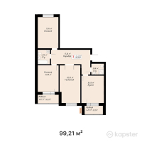 ЖК MARYAM RESIDENCE — 3-ком 99,2 м² (от 33 731 400 тг)
