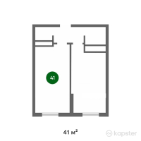 ЖК Abai Eli — 1-ком 41 м² (от 16 400 000 тг)
