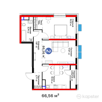 ЖК Grand Park. Terra — 2-ком 66,5 м² (от 31 102 080 тг)