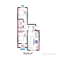 ЖК Dendropark — 3-ком 76,9 м² (от 41 019 456 тг)