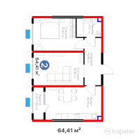 ЖК Атамұра. Болашақ — 2-ком 64,4 м² (от 39 326 170 тг)