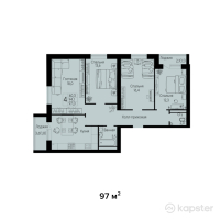 ЖК Лесная поляна — 4-ком 97 м² (от 27,781,600 тг)