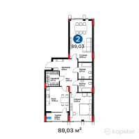 ЖК Atlant — 2-ком 89 м² (от 75 828 480 тг)