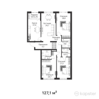 ЖК BaiQadam — 4-ком 127,1 м² (от 110 958 300 тг)