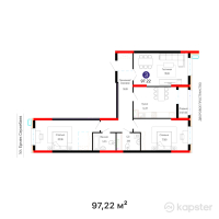 ЖК New City Life — 3-ком 97,2 м² (от 37 915 800 тг)