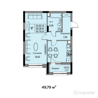 ЖК Inju Ansar — 1-ком 49.8 м² (от 22,405,500 тг)