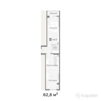 ЖК Аспан Сити 2.0 — 2-ком 62,8 м² (от 26 124 800 тг)