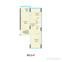 ЖК Inju Ansar — 2-ком 65.2 м² (от 29,340,000 тг)