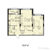 ЖК Inju Ansar — 2-ком 72.2 м² (от 32,476,500 тг)