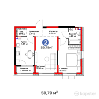 ЖК Arena City. Balance — 2-ком 59,8 м² (от 41 384 247 тг)
