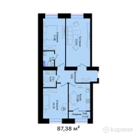 ЖК QAIYNDY — 3-ком 87,4 м² (от 34 121 890 тг)