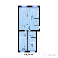 ЖК BAIMURA — 3-ком 94,7 м² (от 39 528 900 тг)