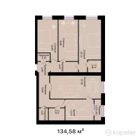 ЖК SAMAL PARK — 4-ком 134,6 м² (от 70 048 890 тг)