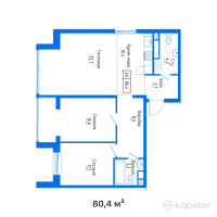 ЖК ALTAI CITY — 3-ком 80,4 м² (от 42 612 000 тг)