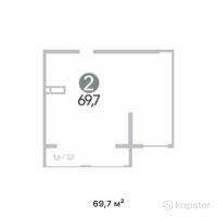 ЖК Alau — 2-ком 69,7 м² (от 33 212 050 тг)