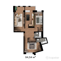 КД BORKI PREMIUM — 3-ком 94,5 м² (от 37 816 000 тг)