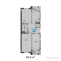 ЖК MANE — 3-ком 86,9 м² (от 54 747 000 тг)