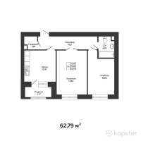 ЖК Green House Premium — 2-ком 62.8 м² (от 26,685,800 тг)