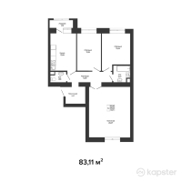 ЖК Green House Premium — 3-ком 83.1 м² (от 35,321,800 тг)