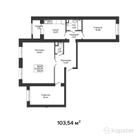 ЖК Green House Premium — 3-ком 103.5 м² (от 44,004,500 тг)