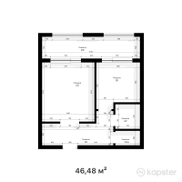 ЖК Капитал Бизнес — 1-ком 46,5 м² (от 19 986 400 тг)