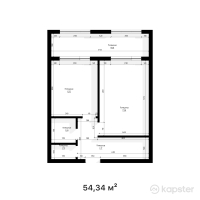 ЖК Капитал Бизнес — 1-ком 54,3 м² (от 23 366 200 тг)