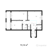 ЖК Капитал Бизнес — 2-ком 72,1 м² (от 31 020 200 тг)