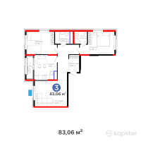 ЖК Grand Park. Vita — 3-ком 83,1 м² (от 33 888 480 тг)