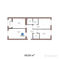 ЖК TULGA — 3-ком 89,9 м² (от 49 327 650 тг)