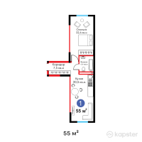 ЖК Aristocrat — 1-ком 55 м² (от 24 650 000 тг)